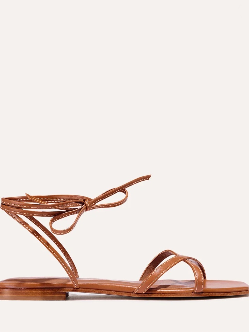 Margaux The WRAP SANDAL in Saddle Nappa